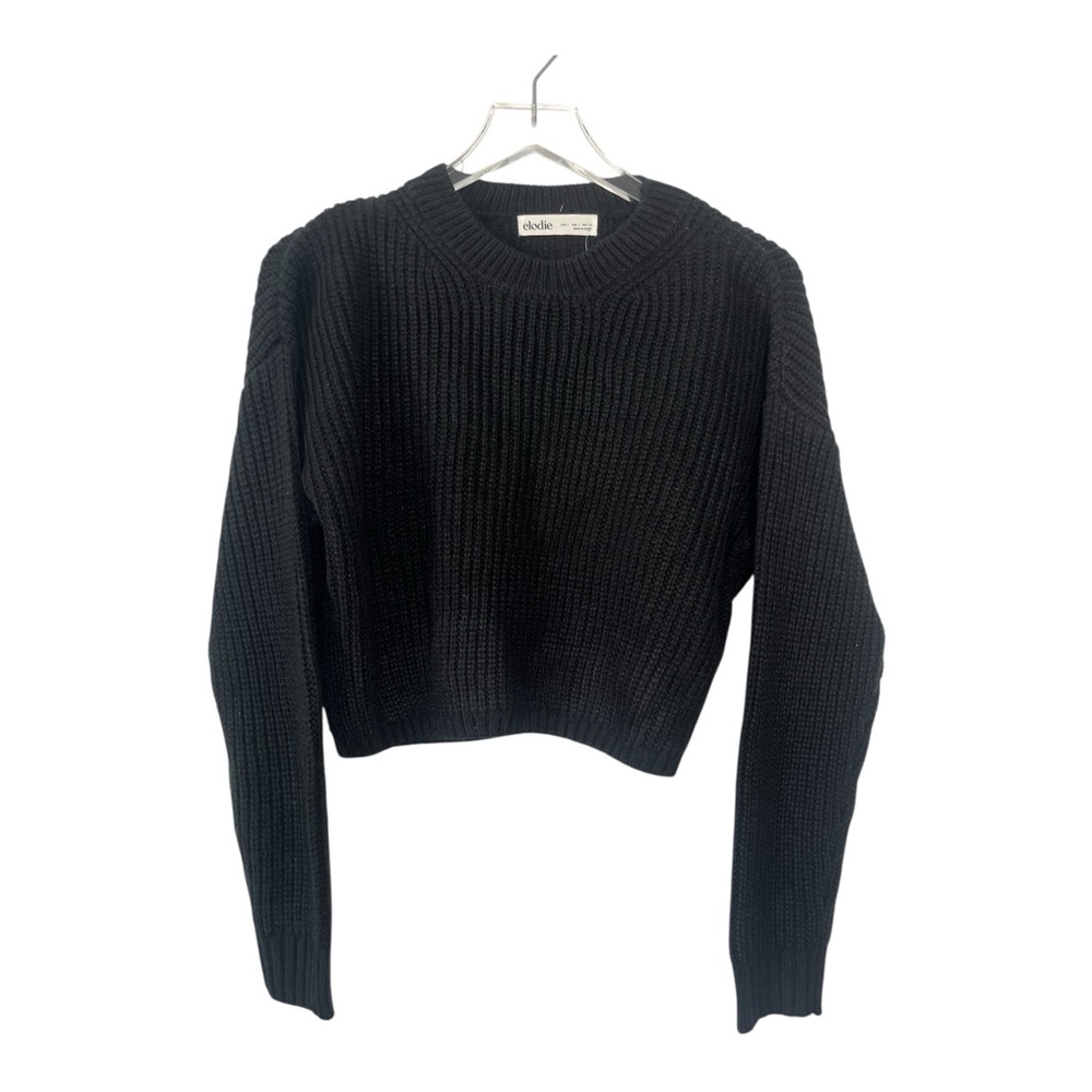 Elodie Black Crew Neck Sweater